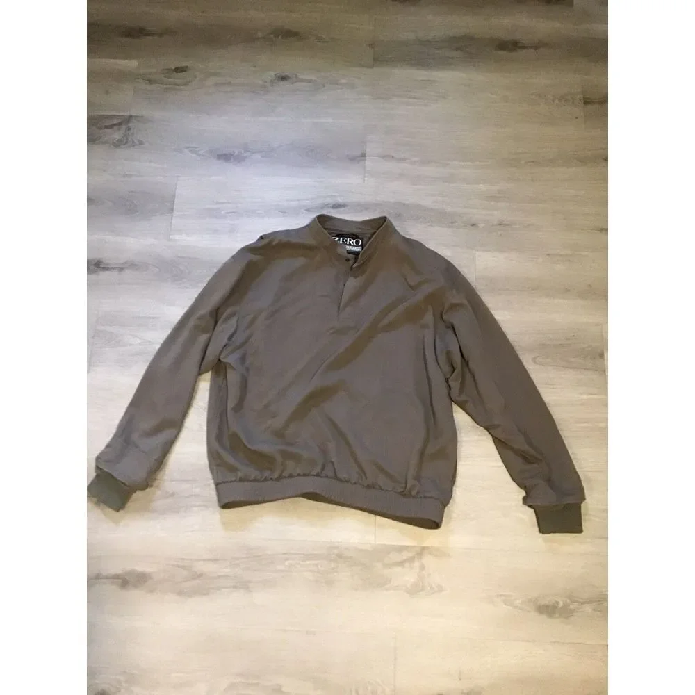 Mens Zero Restriction Gray Golf Quarter Snap‎ Pullover Size Large
